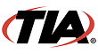 TIA logo with black text and red curved design element.