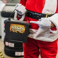 Santa reminds you to get your battery checked
