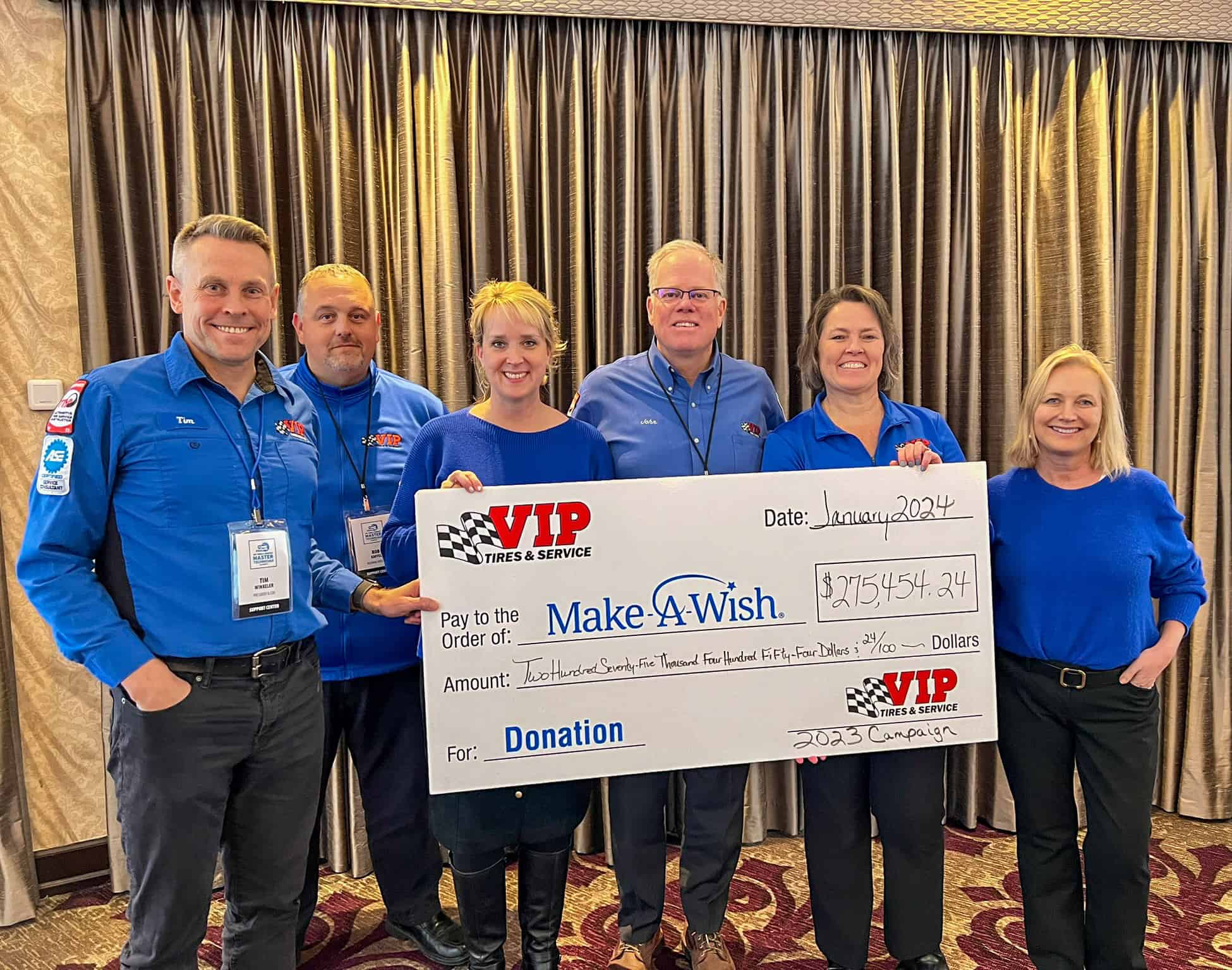 Make A Wish Check Presentation 2023 Season