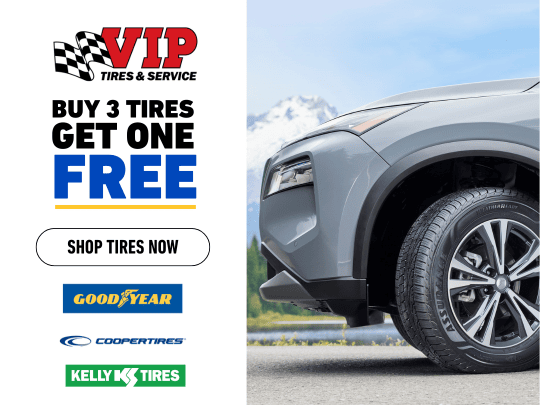 Buy 3 Get 1 FREE when using your Goodyear Credit Card
