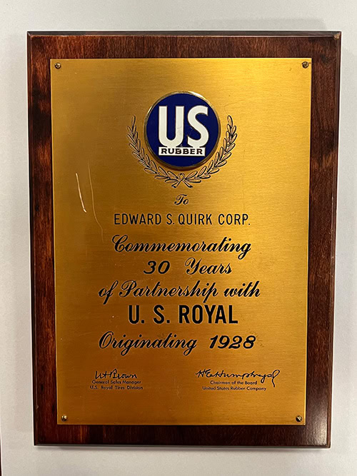 US Rubber award to Edwards Quirk Corp