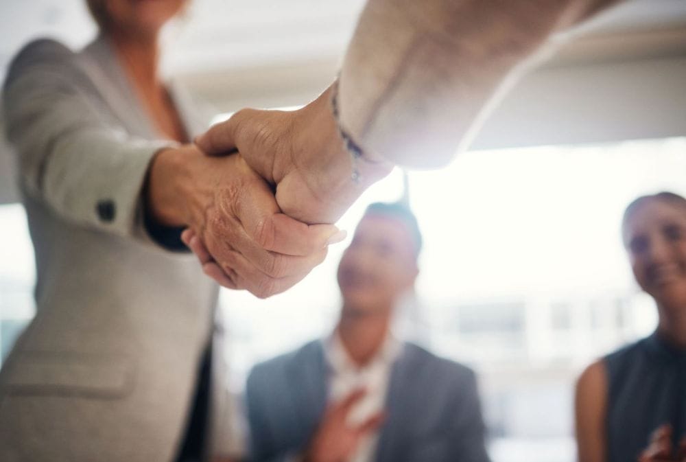 professionals shaking hands