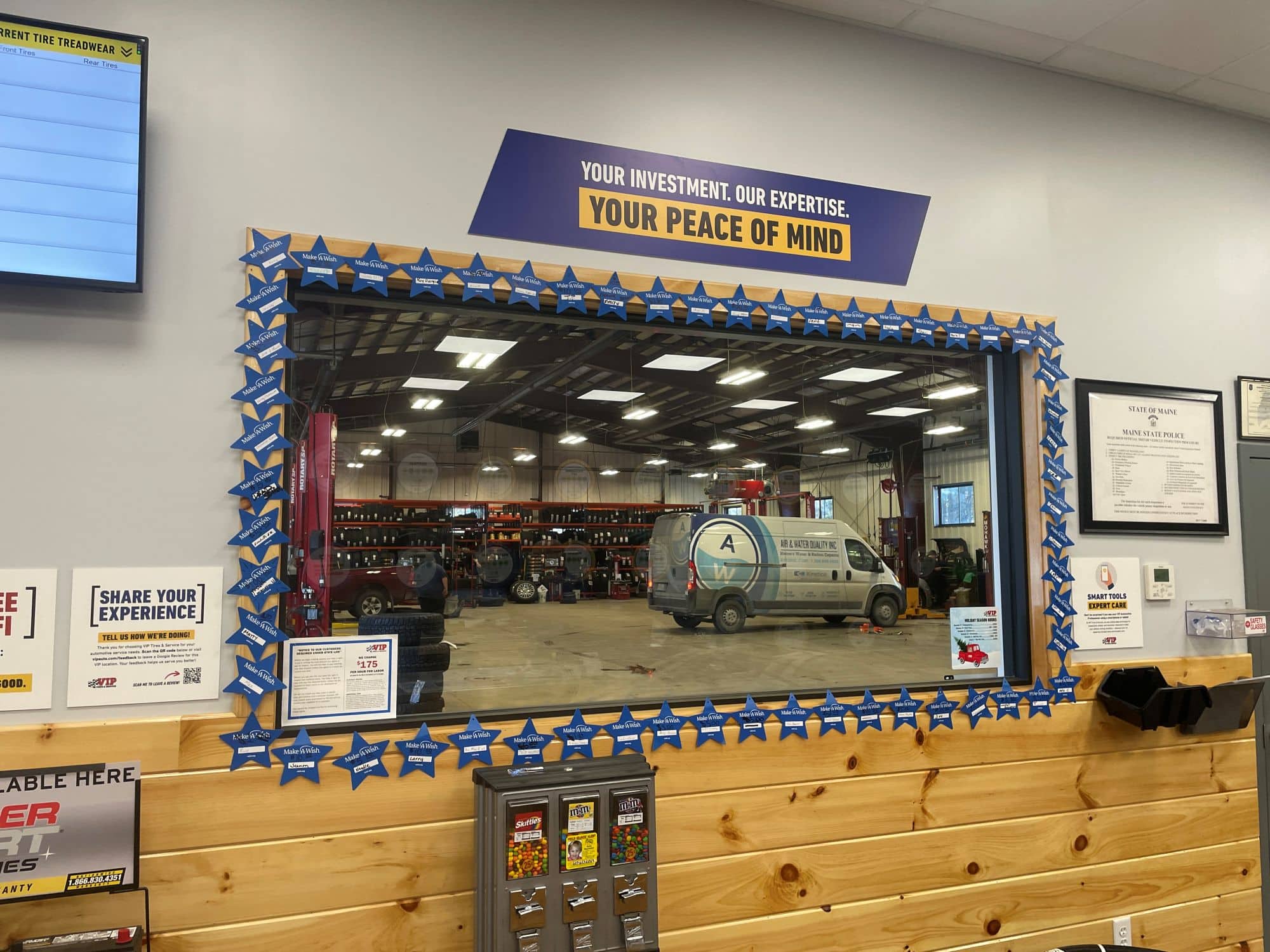 CT VIP store with make a wish donation stars